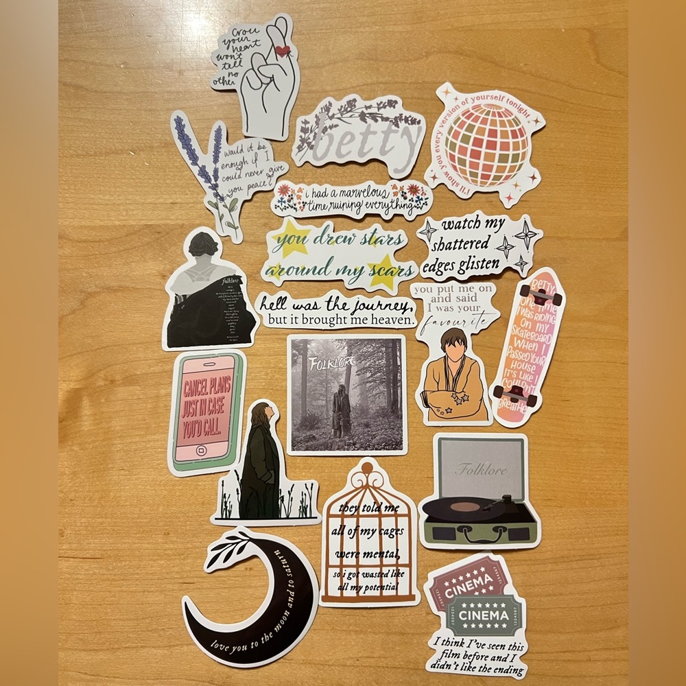 Taylor Swift Folklore Era Sticker Set #1 (18)